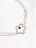 Evil Eye in Flower Stretch Bracelet with Rhinestones 